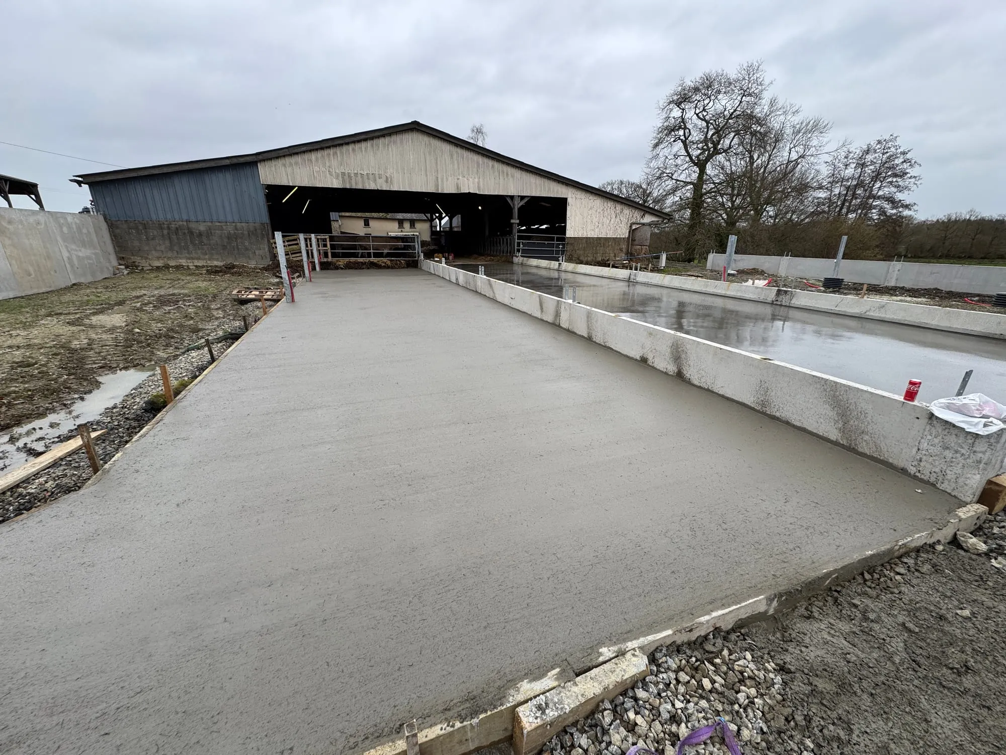 Dallage béton agricole en Normandie — réalisation MPSB 6